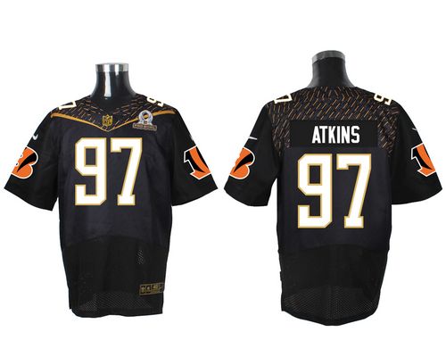 Nike Bengals #97 Geno Atkins Black 2016 Pro Bowl Men's Stitched NFL Elite Jersey